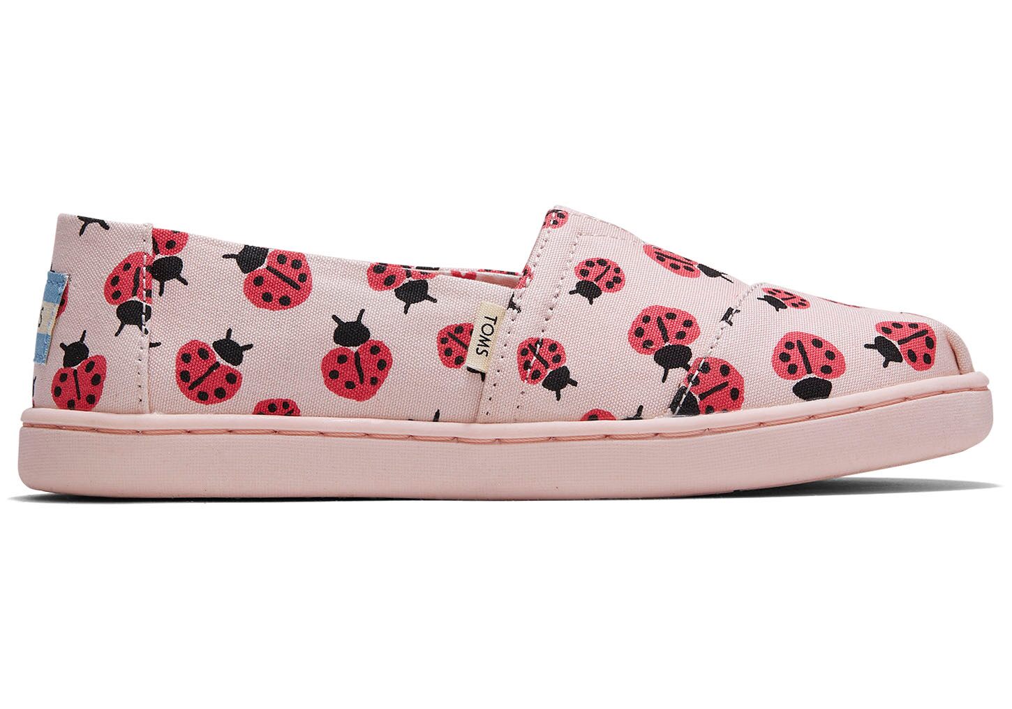 Toms Classics Love Bugs Print - Kids Alpargata Espadrilles - Pink - NZ - 954801GMS